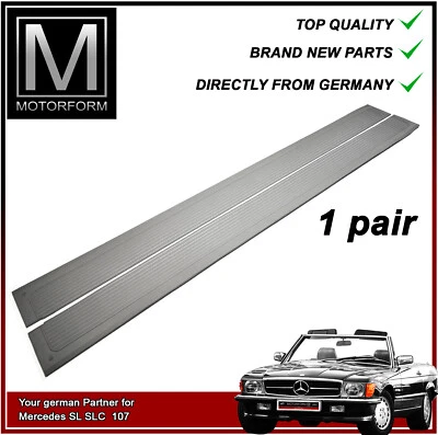 Mercedes 450SL SLC 107 rubber scuff mats sill pad entry rocker covers GRAY new - Image 1 of 4