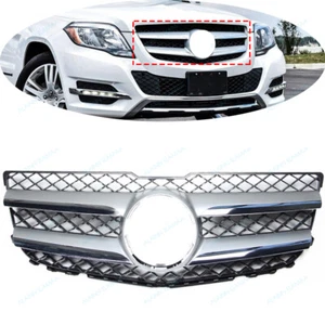 Front Bumper Raiditor Grille W/O Camera Hole For Mercedes Benz X204 GLK 2013-15 - Picture 1 of 7