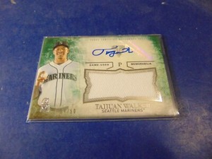 2015 TOPPS TRIPLE THREADS TAIJUAN WALKER PATCH AUTO 34/50