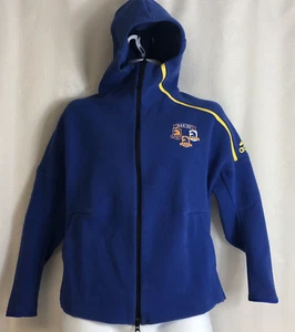 Adidas BAA 2017 Distance Medley Giacca con Cappuccio 5K, 10K e Mezza Maratona Corsa Blu - Foto 1 di 18