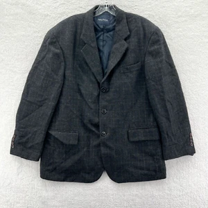 Vintage Nautica Blazer Jacket Mens 42 Black Alpaca Wool 42x30 Suit Sport Coat - Picture 1 of 14