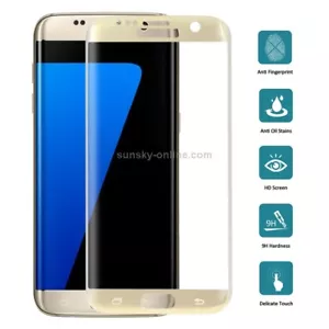 PELLICOLA VETRO CURVO DISPLAY per SAMSUNG GALAXY S7 EDGE SM-G935 TEMPERATO ORO - Imagen 1 de 4