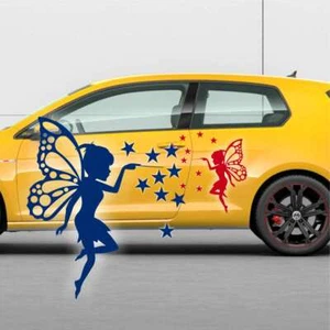 Autoaufkleber Fee Elfe Fairy Sterne 2er Set Elfenaufkleber Autotattoo Sticker - Bild 1 von 4
