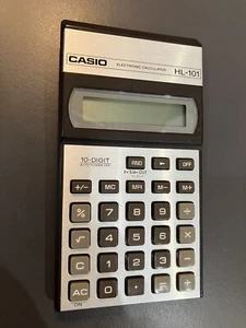 CALCULATRICE CASIO HL-101 SCIENTIFIQUE Vintage . Excellent État - Afbeelding 1 van 5