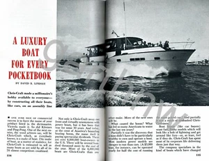 CHRIS-CRAFT 1957 PICTORIAL * A LUXURY BOAT FOR EVERY POCKETBOOK * COMPANY STORY - Picture 1 of 2