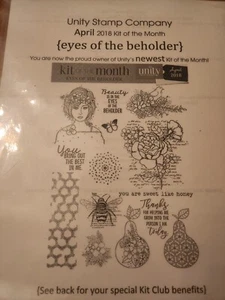 April 2018- KIT OF THE MONTH UNITY STAMP COMPANY-Eyes Of the Beholder RS-71 - Picture 1 of 1