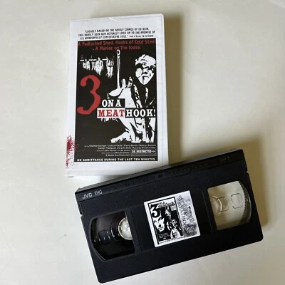 3 Three on a Meathook VHS-loosebased on Ed Gein murders-1/10-horror show promo - Image 1 of 4