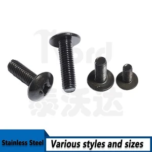 Phillips Truss Head Machine Screws ALL SIZE - Black 304 Stainless Steel New - Picture 1 of 6