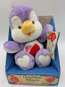 Vintage Care Bears Cousins Cozy Heart Pinguin Plüsch Kenner 1985 OVP NEU - Bild 1 von 12