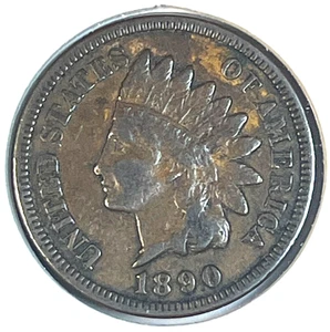 1890 INDIAN HEAD CENT PARTIAL LIBERTY NICELY CIRCULATED!! O73 - Picture 1 of 2