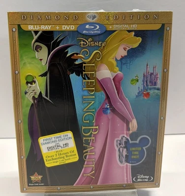 SLEEPING BEAUTY DISNEY DIAMOND EDITION BLU-RAY + DVD COLLECTOR’S MOVIE SET - Image 1 of 2