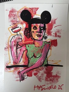 Papel Abstracto Original HASWORLD A4 Expresionismo Pop Arte Contemporáneo Bebida - Imagen 1 de 1