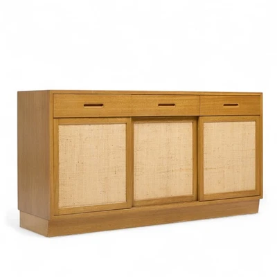 Edward Wormley para Dunbar Mid Century Caoba Blanqueada Credenza Foto 1 de 4