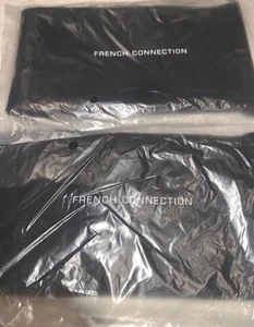 French Connection glasses pouch in black with attached cleaning cloth NEW x 2 - Picture 1 of 3