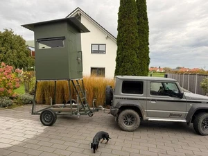 NEU fahrbare Kanzel Jagdkanzel Jagdeinrichtung Hochsitz Ansitzkanzel Ansitz Bock - Bild 1 von 22
