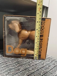 Artist Wood Articulated Dog Model for Sketching, Poseable Decorative Piece - Picture 1 of 9