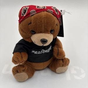 Harley Davidson Motorcycles Teddy Bear Plush Doll ROAMER Bandana 1997 w/ Tags - Picture 1 of 8