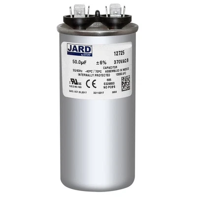 JARD 50 uf/MFD 370 VAC volts Round Run Capacitor 50/60 Hz