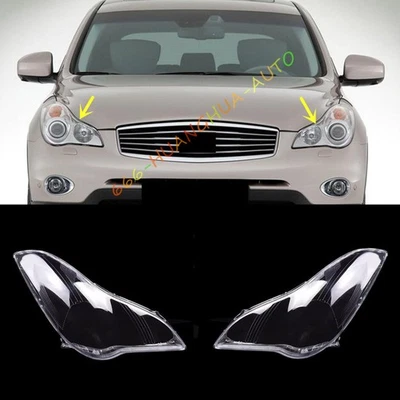 Both Side Headlight Lens Cover Replace+Sealant For Infiniti EX25 EX35 2008-2012 - Image 1 of 4