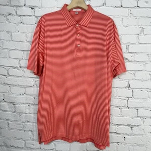 Peter Millar Polo Shirt Mens XXL Pink Striped Cotton Golf Insperity Championship - Picture 1 of 13