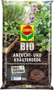 COMPO Bio Anzuchterde Kräutererde torffrei Blumenerde Jungpflanzen 10 L - Bild 1 von 12