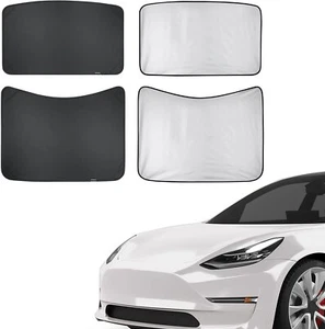Roof & Rear Sunshade Set for Tesla Model 3 -Double Layer Car Window Shade (Used) - Bild 1 von 7
