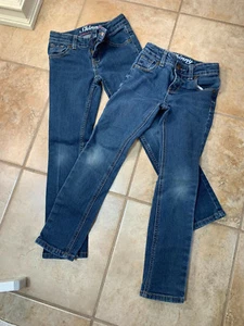 Crazy 8 Slim Sz 6 Adjustable Jeans 2 Pairs U13 - Picture 1 of 3