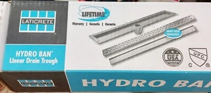 LATICRETE 32" Hydro Ban Linear Drain One Center Outlet Steel 9244-0032-T - NEW - Picture 1 of 7
