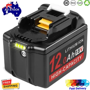 12Ah 18V Li-Ion Battery For Makita BL1830 BL1840 BL1850B BL1860B BL1890 W/ LED - Picture 1 of 17