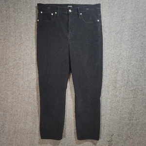 J Crew Pants Womens Sz 31 Black Corduroy Vintage Slim Straight Pants - Picture 1 of 11