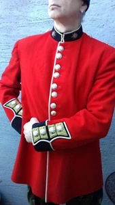Rote Armee Tunika britische Uniform Coldstream Guards SGTS Abzeichen & Gold Detail 44" L - Bild 1 von 17