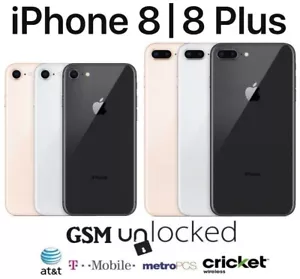Apple iPhone 8 | 8 Plus 64GB 128GB 256GB GSM Odblokowany ATT T-Mobile Metro Krykiet - Zdjęcie 1 z 4