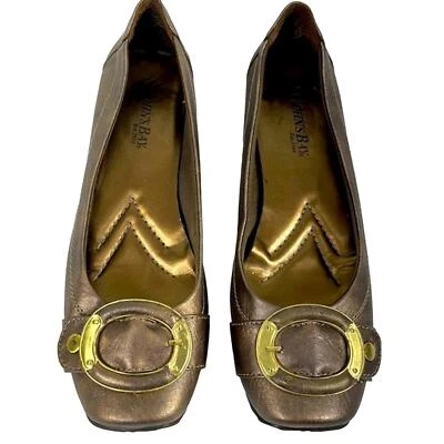 St Johns Bay Fiona Comfort Flats Bronze With Gold Buckle Accent NWT Size 7 1/2 - Image 1 of 4
