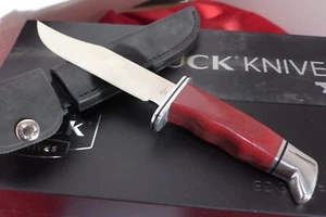 Buck USA LTD 119 Special Red Micarta S35v Fixed Blade 10.5" Sheath knife MIB - Picture 1 of 5