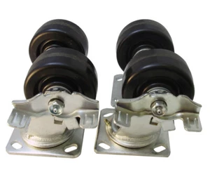 4PLNSET 4" Caster Set with Braked for Lincoln Impinger Ovens, 3200 lbs Capacity - Picture 1 of 2