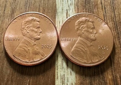 2025 PD  UNCIRCULATED LINCOLN SHIELD CENTS SET -  FROM OBW ROLLS - Image 1 of 2