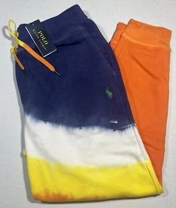 Polo Ralph Lauren Joggerm13-athletic Seasonal Tie Dye Colorblocked Pants Men’s L - Picture 1 of 5