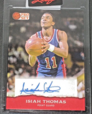 Isiah Thomas 2022 Leaf Pro Set Autograph Shortprint */50 Detroit Pistons Auto - Image 1 of 2