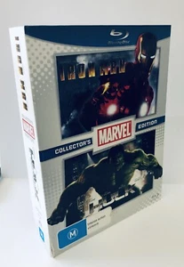 Iron Man / The Incredible Hulk Blu Ray 2-Movies VGC Box Set Collectors Region B - Picture 1 of 4