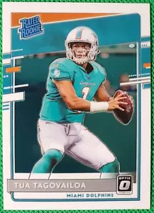 Tua Tagovailoa 2020 Panini Donruss Optic Rated Rookie RC Miami Dolphins - Foto 1 di 2