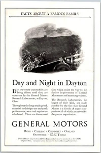 PRINT AD 1924 General Motors Day and Night in Dayton 6 x 9 - Foto 1 di 3