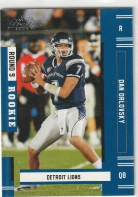 2005 Playoff Prestige #158 Dan Orlovsky RC Detroit Lions Uconn Huskies - Image 1 of 2