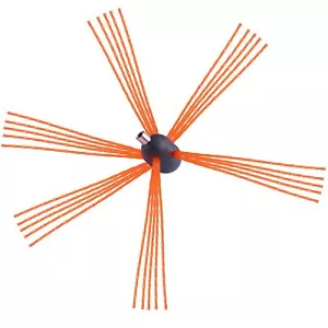 23' Chimney Sweep Kit w/7 Nylon Flexible Rods Ergonomic Chimney Cleaning Brush - Picture 1 of 7