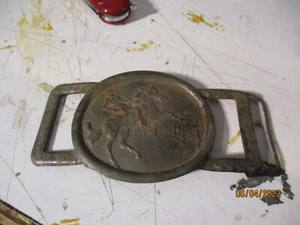 fibbia cintura in metallo raffigurante COWBOY originale primi 900 - Foto 1 di 4