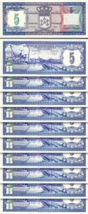 Netherlands Antilles 5 Gulden 1984, UNC, 10 Pcs LOT, P-15b - Picture 1 of 5