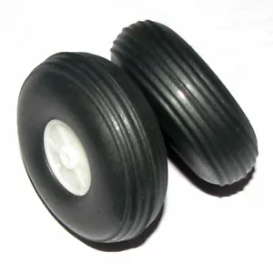 D70*Ø3.1*H26.5mm Ultra Light and High Flexibility Rubber PU Wheel & Plastic Hub - Picture 1 of 12