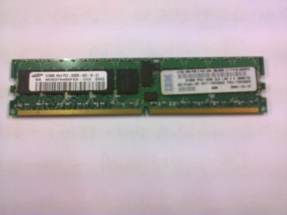 M393T6450FGO Samsung 512MB 1Rx4 PC2-3200R-333-10-C1 - Image 1 of 1