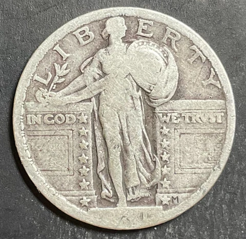 1921-P Standing Liberty Quarter Nice Original 90% Silver Tough Better Date i554 Cover