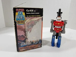 Vintage Super Go Bots GoBots Cy-Kill Motorcycle with Box - Picture 1 of 15