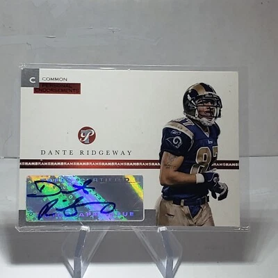 DANTE RIDGEWAY 2005 Topps Personal Endorsements SP Auto /1500 Ball State LA Rams - Image 1 of 2
